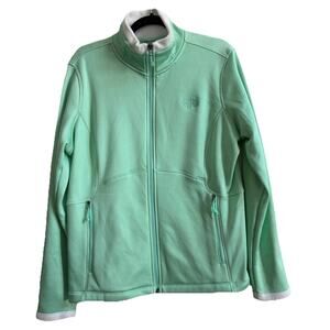 The North Face Agave Mint Green Fleece Full Zip Jacket Size XL